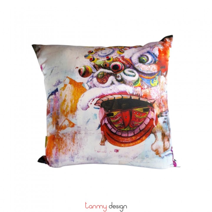 Cushion cover with SF Dragon Dance Skullface 43x43cm
